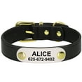 thumbnail image 2 of Didog Personalized Dog Cat Leather Collar Pet Puppy Name Number Print for Small Dogs, 2 of 8