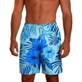 thumbnail image 5 of Summer Ready Beach Board Shorts with Layered Design and Printed Pattern for Everyday Holidays Performance Lightweight Swimwear without, 5 of 5