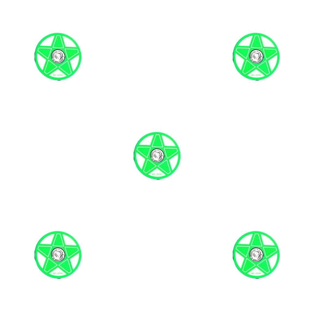 pitrice RISK Headset Cover High Strength Wear-resistant Stem Top Caps 28.6mm Front Fork Cycling Headset Accessories Coated Surface Green Pentagonal 5Set