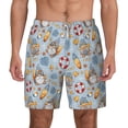 thumbnail image 2 of Picia Summer Time With Gnome pattern Mens Swim Trunks with Compression Liner Stretch Beach Shorts Quick Dry with Zipper Pockets No-Chafing Board Shorts-X-Large, 2 of 9