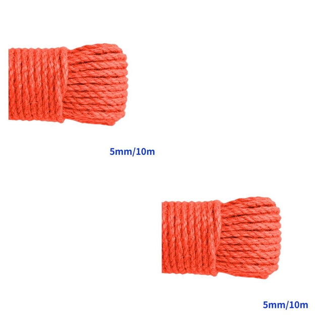 Langgg Color Hemp Rope Roll Making Tool 100 Cotton rope colorful twine macrame cord string thread Handmade String accessory DIY cord Orange 5mm x 10m 2Set