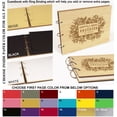 thumbnail image 7 of Darling Souvenir Personalized Engraved Laser Cut Wedding Guest Book Wooden Cover Sign-in Book Registry Guestbook Scrapbook-WV, 7 of 7