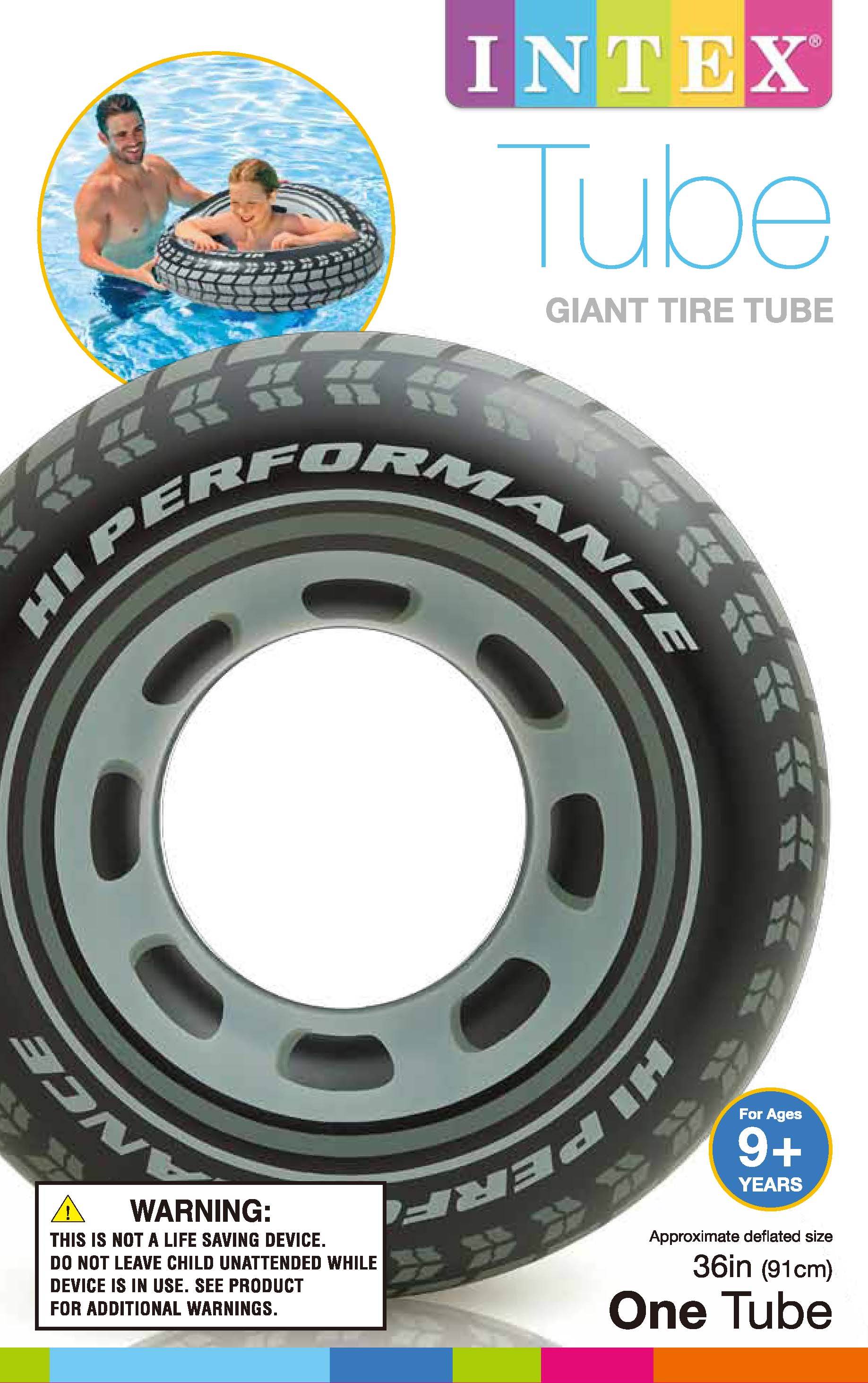 Intex Inflatable Giant Tire Tube Raft Float For Pool Lake Ocean River (16 Pack)