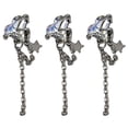 thumbnail image 4 of dianhelloya Heart Chain Nail Art Jewelry Nail Art Rhinestones with Heart Chain Tassel Chain Crooked Heart Alloy Jewelry Star Pendant Silver Chain for Beautiful, 4 of 6