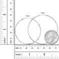 thumbnail image 3 of DECADENCE Sterling Silver Polished Endless Hoop Earrings for Women | Round Hoop Earrings | Secure Bar Closure | Shiny Classic Earrings, 10mm-90mm, 3 of 5
