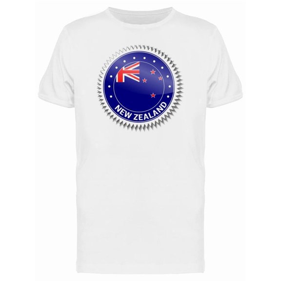 New Zealand Flag Sticker Tee Men's -Image by Shutterstock