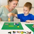 thumbnail image 2 of 6 Pack Classic Baseplates, 10"x10" Building Board Base Plates 100% Compatible with All Major Brands, For Children Over Three Years Old,Green, 2 of 7