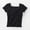 Black, variant on T-shirts for Women School Season Solid Color Short Sleeved Square Collar And Chest Pad Integrated Loose Casual Daily Wearing Basic Tops Juniors Summer Comfortable 1Pack Black L