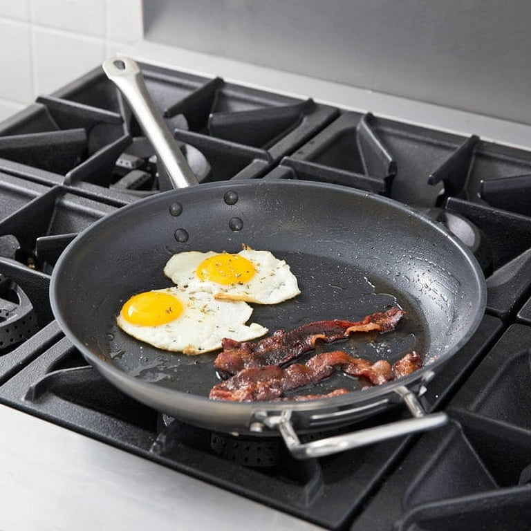 Vigor SS1 Series 9 1/2 Stainless Steel Non-Stick Fry Pan with  Aluminum-Clad Bottom and Excalibur Coating
