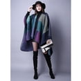 thumbnail image 1 of Ponchos para mujer, chales, bufanda de invierno de gran tamaño, Poncho tejido para mujer, capa cálida, cobija vestible a la moda, Sudadera con capucha, 1 of 2