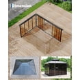 thumbnail image 2 of 10x14 ft Hardtop Gazebo Sunroom, Enclosed Gazebo with Floor-to-Ceiling Sliding Doors, All-Aluminum Alloy Frame, Screen Outdoor Room Solarium for Backyard, Patio, and Deck, 2 of 7