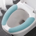 thumbnail image 2 of 6 pares de pegatinas de asiento de inodoro suaves portátiles lavables reutilizables - azul, 2 of 5