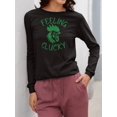 thumbnail image 3 of St Patricks Day Feeling Clucky Womens Long Sleeve T Shirt, 3 of 5