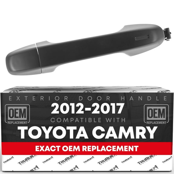 Exterior Rear Driver or Passenger Door Handle - Compatible with 2012-2020 Toyota Yaris, Prius C, Camry, Auris, 86, C-HR; 2013-2015 Subaru BRZ; 2016 Scion FR-S, Scion iM - Primed Black - OEM 692110609
