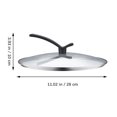 thumbnail image 2 of UPGRATOR Tempered Glass Lid Multi Purpose Pot Cover For Kitchen Use 1Pcs 11X11X4In, 2 of 6