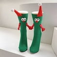 thumbnail image 4 of Unisex Cute 3D Socks Soft Crew Stocks Holiday Gifts for Couple Friends Family Green Free Size, 4 of 6
