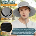 thumbnail image 6 of EINSKEY Men's Sun Hat, Rain Waterproof UV Protection Wide Brim Bucket Hat for Beach Travel Golf Safari Garden Fishing Hiking, 6 of 7