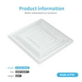 thumbnail image 4 of Art3d 12-Pack Matt White PVC Decorative Ceiling Tile 2ft x 2ft for Drop in Grid System, 4 of 9