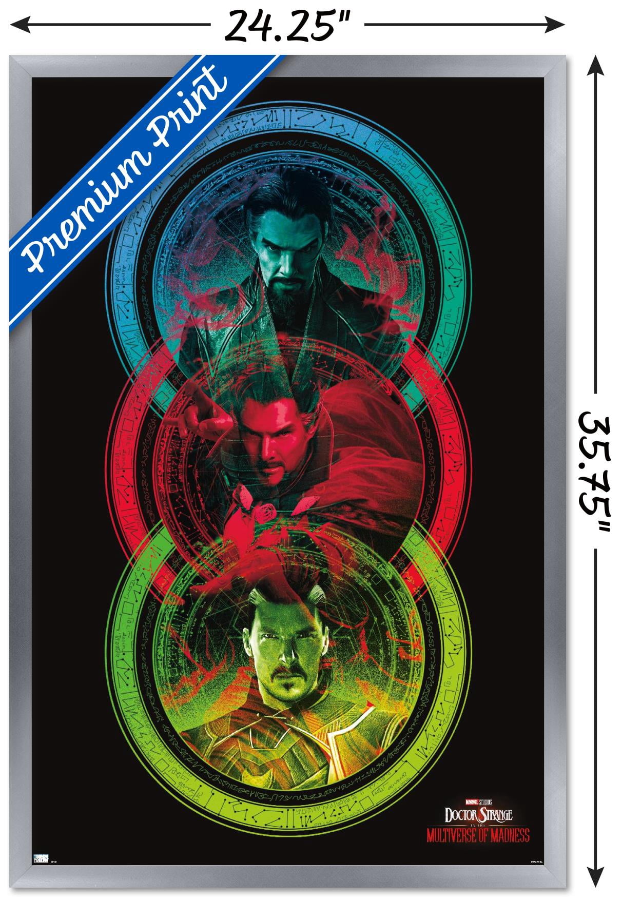 Marvel Doctor Strange in the Multiverse of Madness - Tricolor Wall Poster, 22.375" x 34" Framed