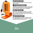 thumbnail image 2 of Vhappy Rectangular Survival Sleeping Bag, Orange, 2 of 6