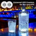 thumbnail image 3 of 20 posavasos LED, posavasos iluminados para copas de vino, bebidas, luces LED para posavasos, luces para botellas de licor, decoración de club, fiesta, boda, bar, luz blanca, 3 of 6