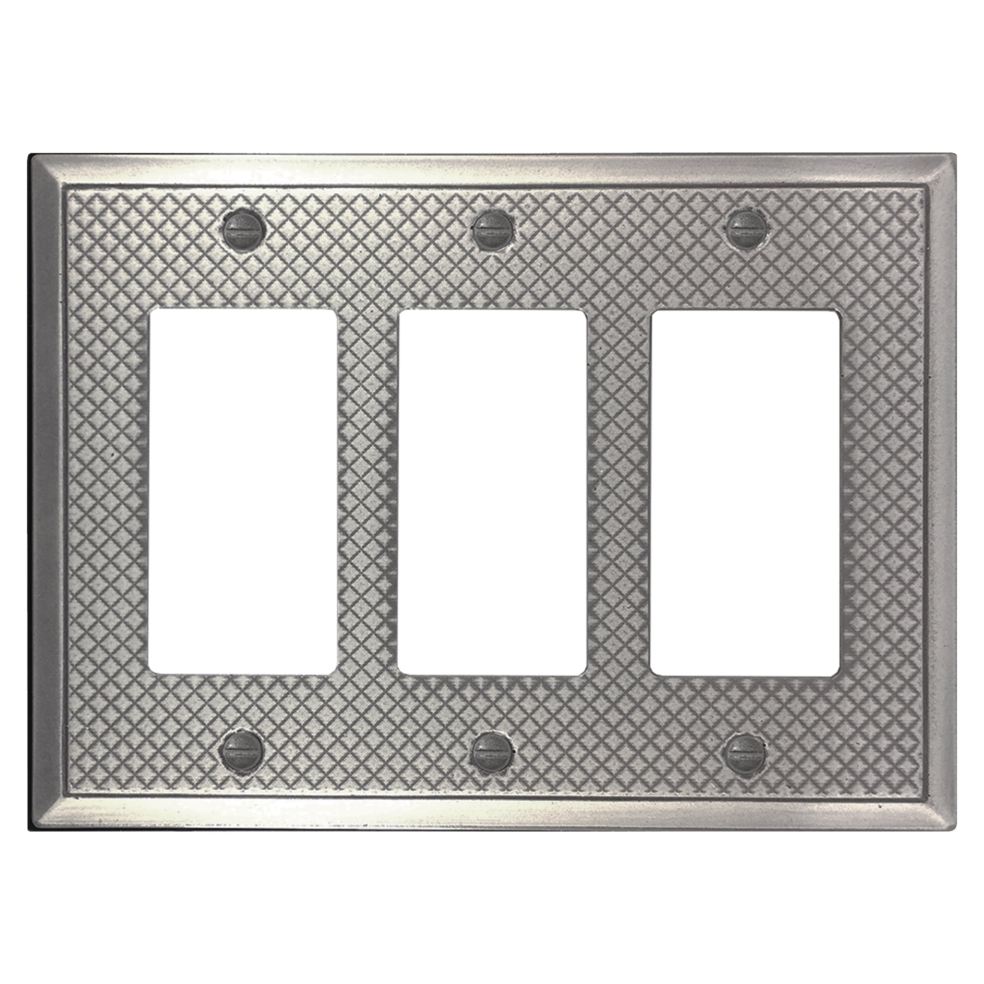Questech Décor Triple Rocker Wall Plate, Pyramid Light Switch Cover