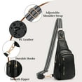 thumbnail image 5 of Falan Mule Sling Bag for Women Crossbody Purse Crossbody Bag Leather Chest Bag with Adjustable Guitar Strap for Travel, 5 of 8
