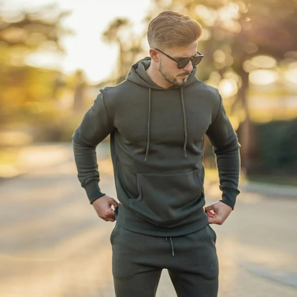 Best Tracksuit Set for Men Men Tracksuits 2 Pieces Running Jogging Sweatsuit Set Full Zip Hooded Athletic Sports Set RADYAN Walmart Business Supplies