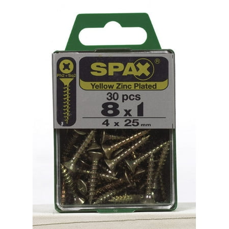 

Spax Spax 4101020400252 Multi-Material Screws Phillips 8 X 1 Box 30