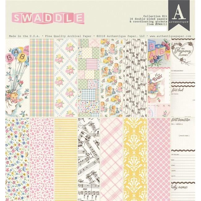 Authentique Paper SWA011 Authentique Collection Kit 12X12-Swaddle Girl,