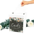 thumbnail image 4 of Koyal Wholesale Sturdy White Wedding Day Card Box Chalkboard with Florals Wedding Gift Boxes for Cards 10x10x10 Inches, 4 of 5
