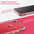 thumbnail image 7 of JETech Glitter Case for iPhone XR, 6.1-Inch, Bling Sparkle Shockproof Phone Bumper Cover, Cute Sparkly for Women and Girls (Clear), 7 of 7
