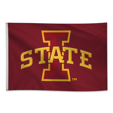 Iowa State Cylones 4' x 6' College Sports Printed Flag - NCAA Licensed - Nylon - School Banner (Red, Gold)