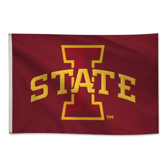Iowa State Cylones 4' x 6' College Sports Printed Flag - NCAA Licensed - Nylon - School Banner (Red, Gold)