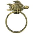 thumbnail image 1 of Antique Gold Cast Iron Sea Turtle Towel Holder 7", 1 of 1