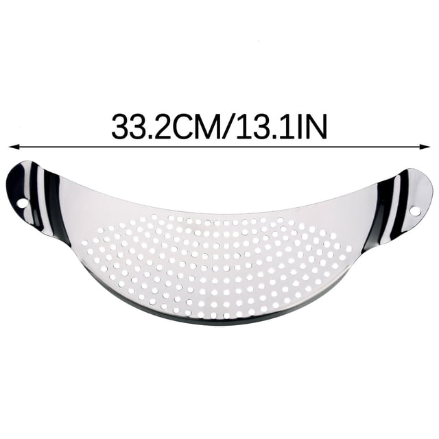 Stainless Steel Pot Side Filter Baffle Plate for Vegetable Washing and Slag Separation 32.2 in x 8.8 in x 1 cm