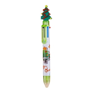 Airpow Stylos personnalisés 6 Couleur Christmas Ballpoint stylo Type de poussoir Couleur Multifonction Marqueur 2Ml Crayon éternel écriture lisse, rétractable, imperméable, fading