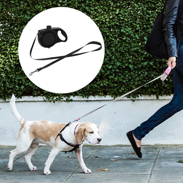 Correa para perro retráctil Colco antideslizante 1,2 m Negro