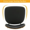 thumbnail image 6 of Swivel Counter Height Bar Stools, Set of 1, 26" Upholstered PU Leather Barstools with Back Wood Legs, Mid Century Modern Bar Chair Island Stool for Kitchen Counter, Black, 6 of 10