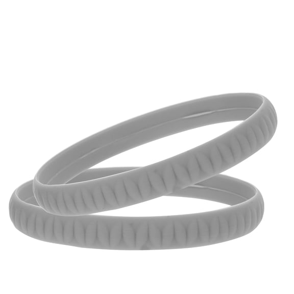 SOPOTUTU Knee Bands for Basketball Support, Patella Knee Strap Silicone Brace, 2 Pack Grey for and Stability