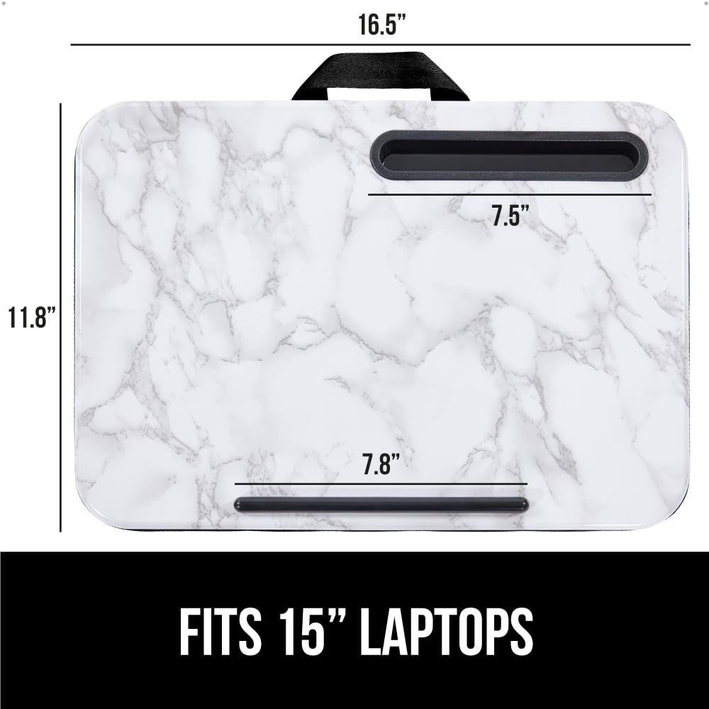 GORILLA GRIP Laptop Lap Desk, Portable Tablet Stand Fits Laptops up to 15.6", Marble Pattern