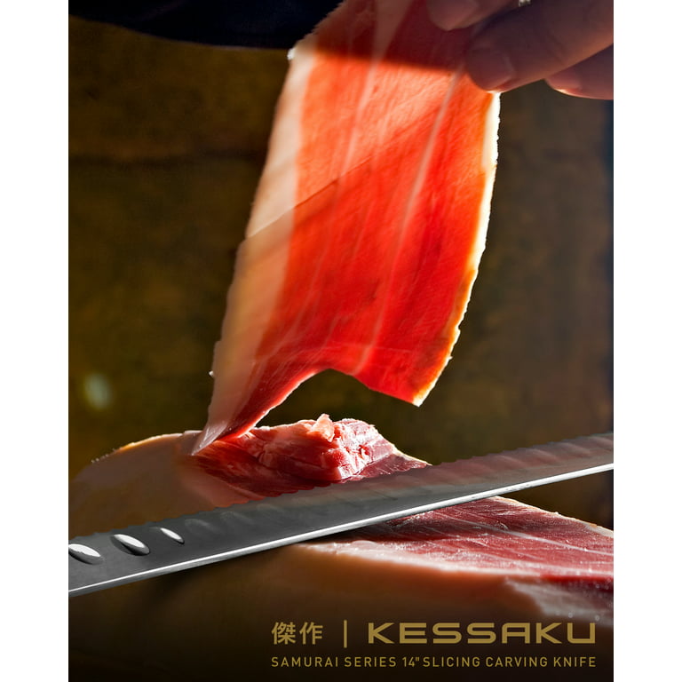 Kessaku 14 Serrated Carving Knife - Samurai Series – KessakuUSA
