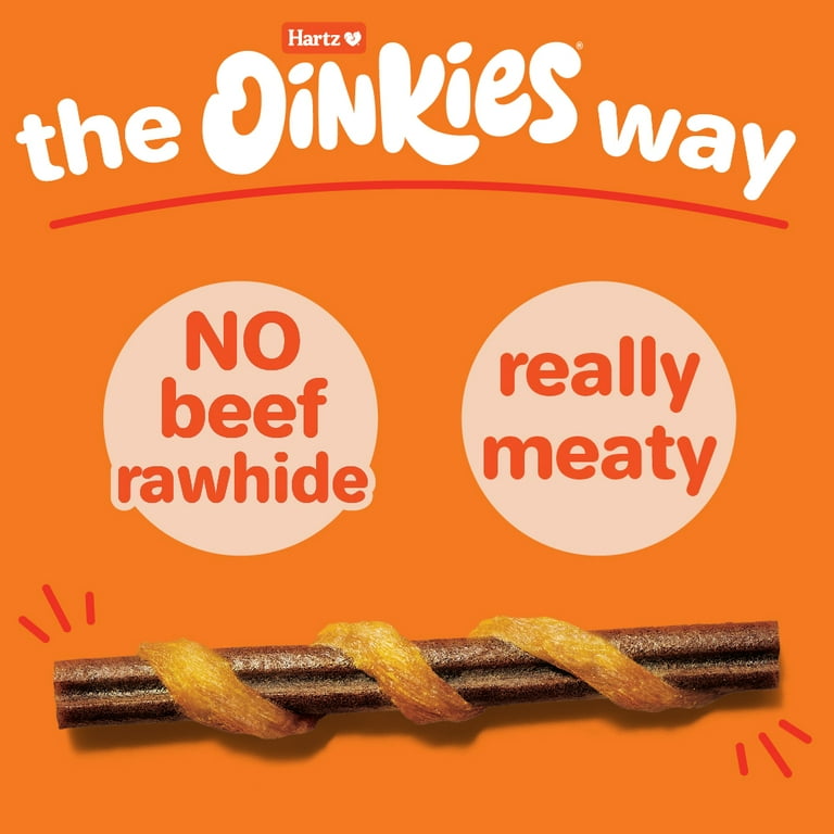 Hartz Oinkies Chickentastic Tender Bullies, Digestible Chewy Dog