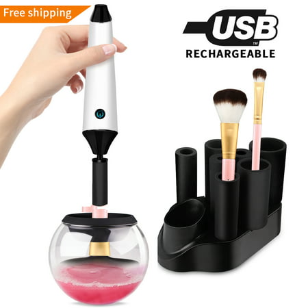 Electric Makeup Brush Cleaner and Dryer Completely Cleans and Dries All Makeup (Best Dry Brush For Face)
