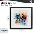 thumbnail image 4 of Stupell Industries Contemporary Watercolor Hockey Faceoff Black Framed Print Under Glass, 13 x 13, by Creative Studio, 4 of 8