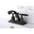 thumbnail image 2 of Kingston Brass NS4640DKL 4 in. Centerset Bathroom Faucet, Black Stainless Steel, 2 of 5