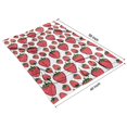 thumbnail image 4 of Red Strawberry Plants Fruit White Pattern Blanket,Comfortable Soft Flannel Throw Blanket,All Season,Warm Lightweight Blankets for Sofa Bed Couch Living Room Chair,40"x50", 4 of 4