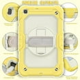 thumbnail image 6 of Dteck Samsung Galaxy Tab A 8.0 2019 Case with Built-in Screen Protector, Hybrid Rugged Full Body Shockproof Case 360 Degree Rotating Stand Cover +Adjustable Hand Strap/Shoulder Strap,Yellow, 6 of 7