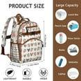 thumbnail image 6 of White Boston Terrier and Flower Backpack for School,Cute School Bag,Schoolbag with Adjustable Shoulder Straps & Padded Back,15.25"x11.5"x5.25", 6 of 6