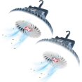 thumbnail image 1 of Portable Camping Fan with LED Lantern USB Rechargeable Waterproof Tent Fan with Hook Magnet Survival Kit for Indoor Outdoor Hiking Car Desk Outdoor Em, 1 of 5